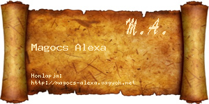 Magocs Alexa névjegykártya